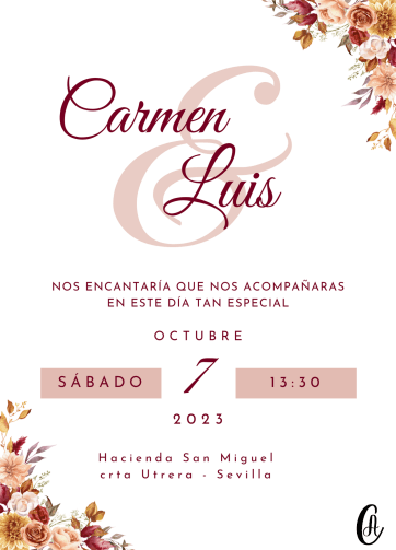 invitación de boda amor frondoso.alt