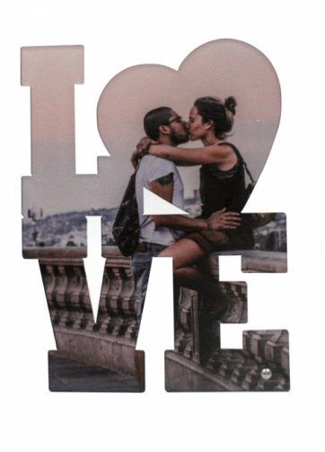 Portafotos De Metacrilato Love