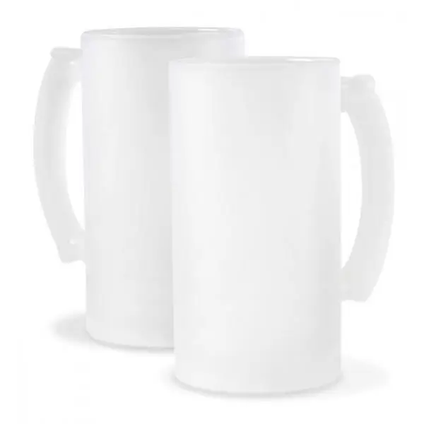 Jarras De Cerveza De Cristal Esmerilada 500 ml (Pack de 2) - Imagen 2