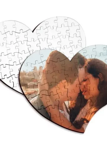 Puzzle corazón de madera