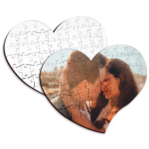 Puzzle corazón de madera