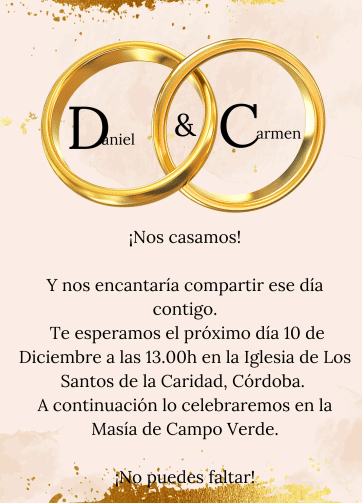 invitación de boda
